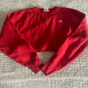 champion cropped crewneck